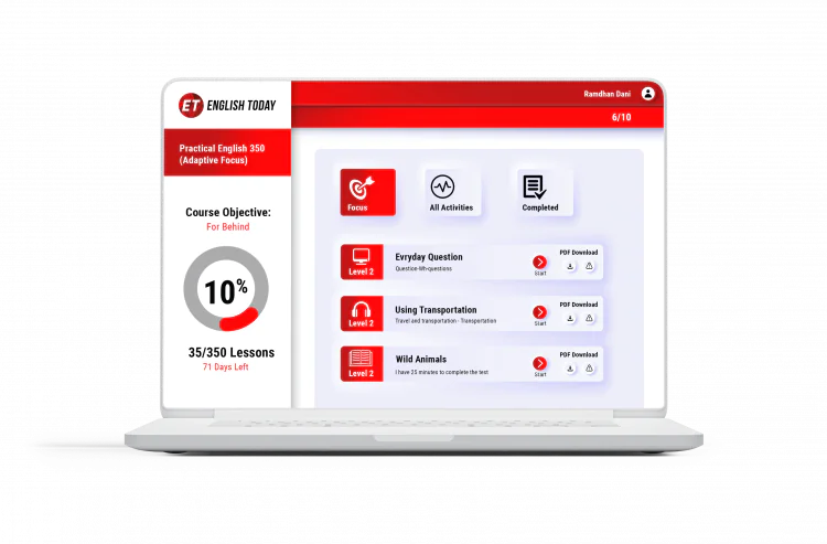 Independent English Learning Platform