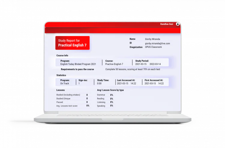 Independent English Learning Platform